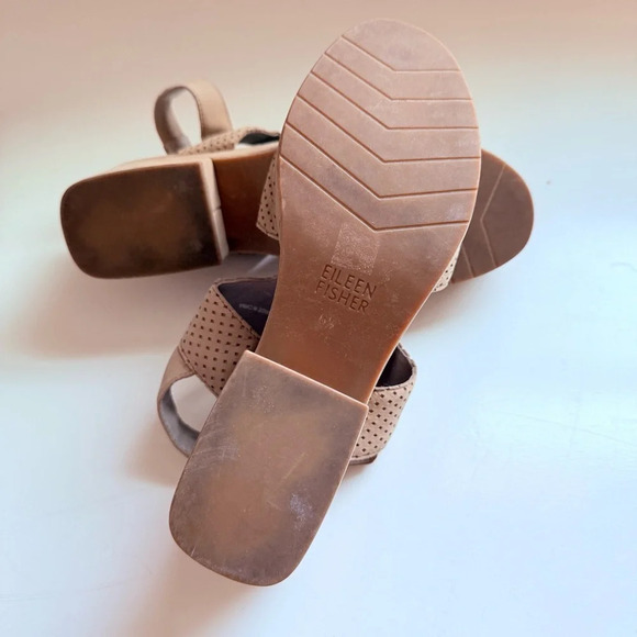 Eileen Fisher Dean Earth Platform Slingback Sandals - Picture 10 of 10